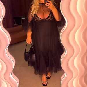 Mesh Overlay Dress Anthropology